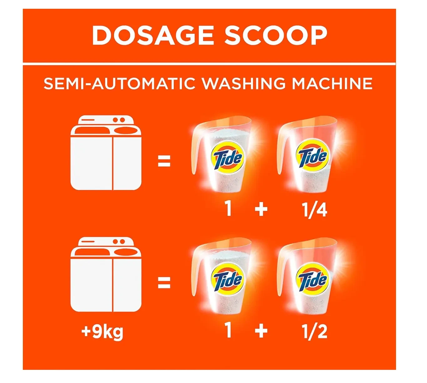 Tide Semi-Automatic Laundry Detergent Powder, Original Scent 2.5 kg