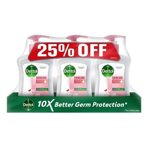 Dettol Skincare Antibacterial Liquid Handwash 200ml Pack of 3