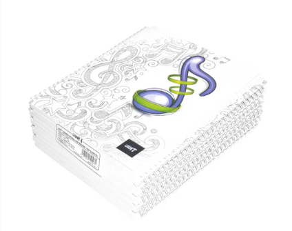 LIGHT Pack of 10 Spiral Soft Cover Notebook, Single Line , 10X8 Inches (25.4 X 20.32 cm) 100 Sheets - LINB1081707S