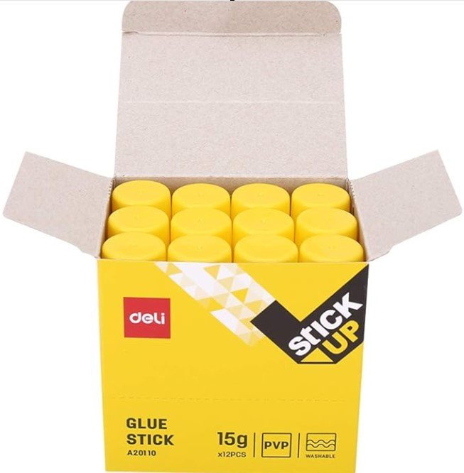 Deli EA20210 Glue Stick, 20g White - 12 Pieces of Pack