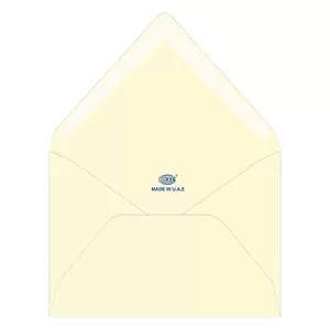 FIS Laid Paper Envelopes Glued, Pack of 25 Pcs. White Color, 136 x 204 mm Size, 100 GSM - FSEE1024GOWB25