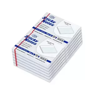 FIS Sticky Note Pad, 3X4 inches, Pack of 12, 5Mm Ruled Pastel White -FSPO3X4R5MPWH