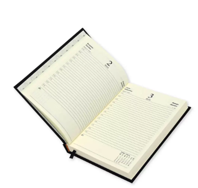 FIS A5 Bonded Leather Russian Diary 2024 (Russian/English) Black - FSDIRUP0121BK