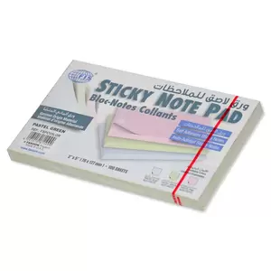 FISSticky Note Pad, 3X5 inches, Pack of 12, Pastel Green 100 Sheets -FSPO35LGR
