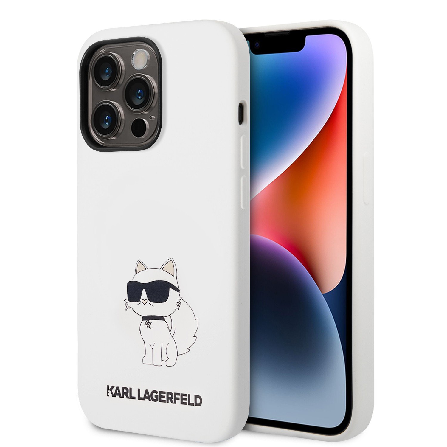 Karl Lagerfeld Silicone NFT Choupette Hard Case for iPhone 14 Pro - White