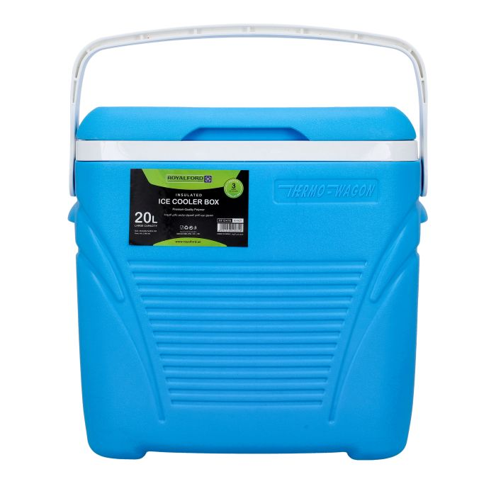 Insulated Ice Cooler Box, 20L Portable Ice Chest, RF10476 | 3 Layer PP-PU-HDPE | Premium Quality Polymer | Thermal Insulation | Camping Cooler Ice Box For BBQs, Outdoor Activities