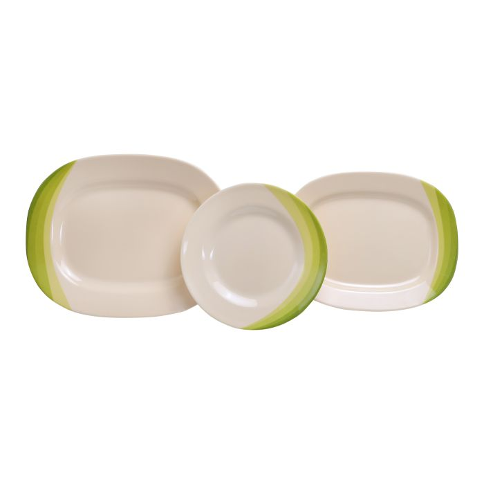 Melamine Dinner Set, Ribble Design, 4 Pcs