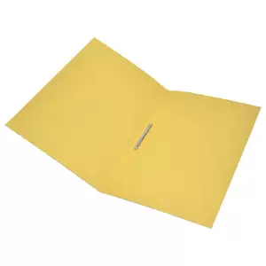 FIS Square Cut Folders With 8 cm Fastener Yellow Color, Pack of 50 Pcs, 320 gsm, F/S (210 x 330 mm) Size - FSFF7FYL