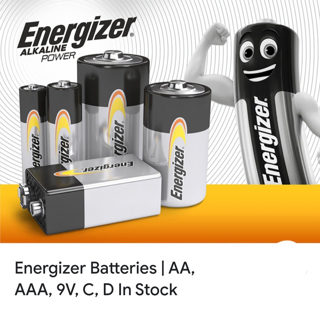 Energizer 2-Piece Alkaline Aaa Battery Silver/Black