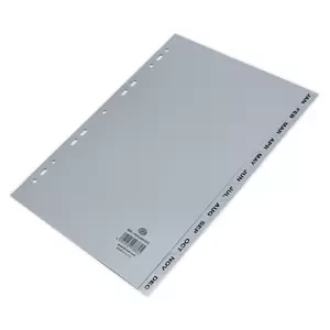 Pack of 25 Pieces A4 PP Divider Grey
