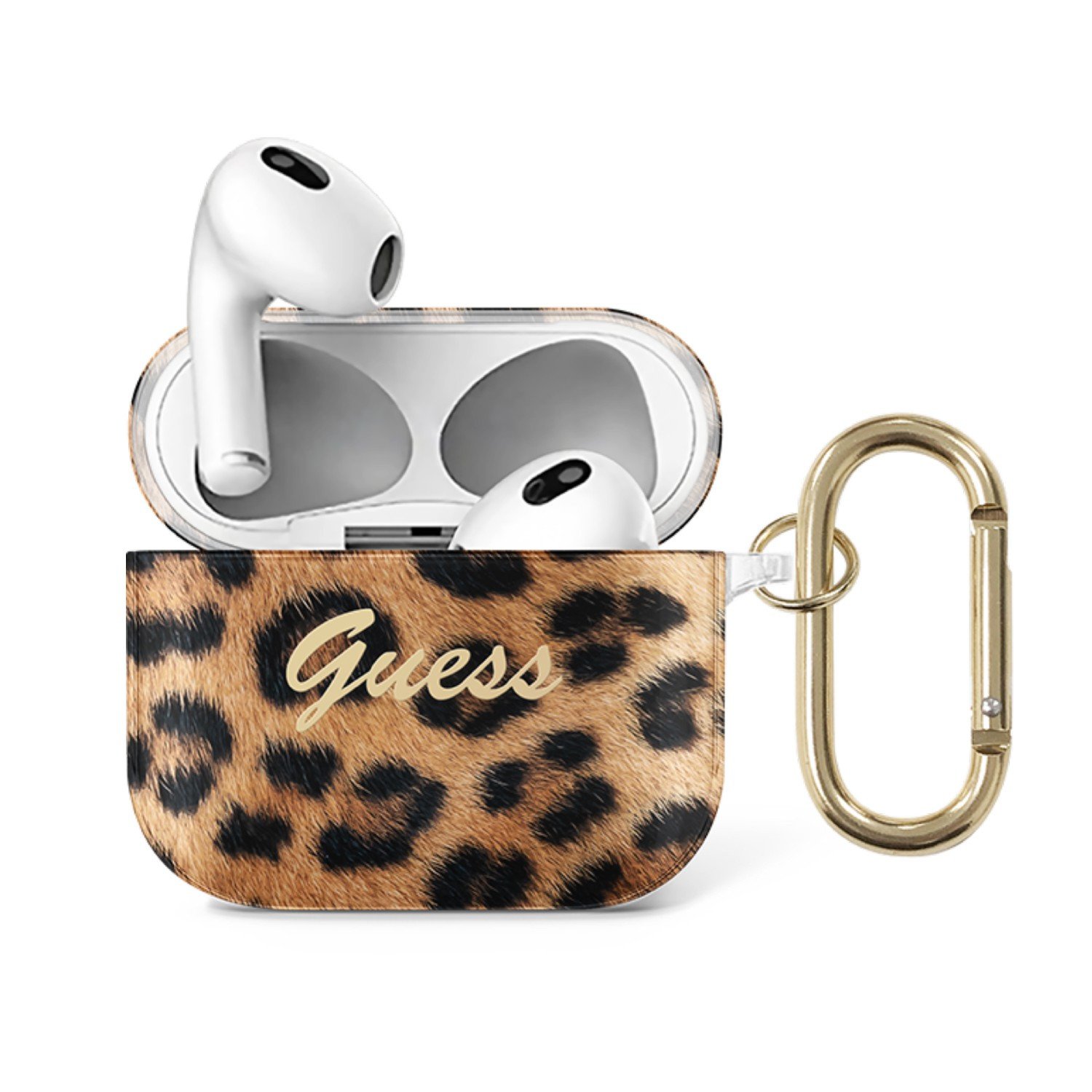 Guess TPU Shinny Leopard Case for Airpods 3 - Gold