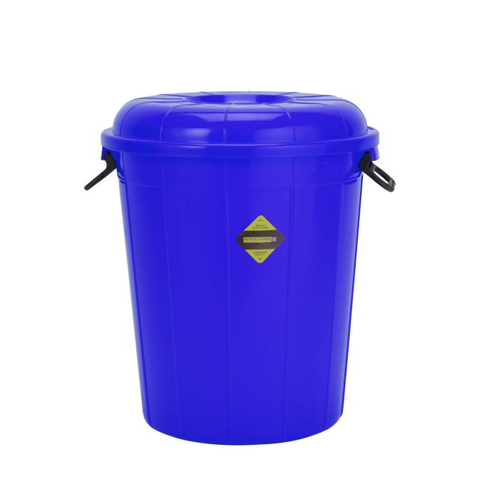 Plastic Drum With Lid, Laundry Hamper With Handles, RF10720 | 30L Washing Bin, Dirty Clothes Storage, Bathroom, Bedroom, Closet, Laundry Basket