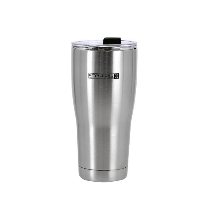 Royalford 500ML Vacuum Tumbler- RF11140| Double Wall Stainless Steel Mug With PP Lid| Keeps Your Drinks Hot Or Cold For Long Hours| Leak-Proof And Portable Design| Suitable For Indoor And Outdoor Use|
