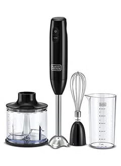 3 In 1 Hand Blender With Chopper 600.0 W HB600 Black-Silver