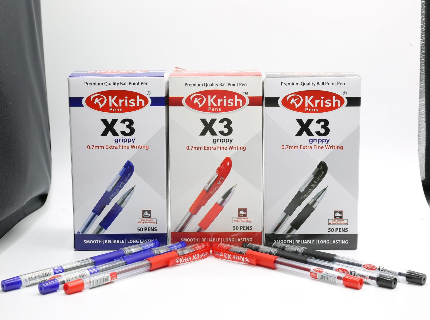 Krish X3 Ball Pen (0.7mm, Box of 50 Pieces)