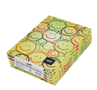 5-Piece Light Hard Cover Notebook, Single Ruled, (100 Sheets), A5 Size - LINBA51705