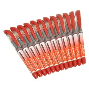 Adel Needle Point Roller Pen 0.5 mm tip, Red Color, Pack of 12 Pcs - ALBN-103021