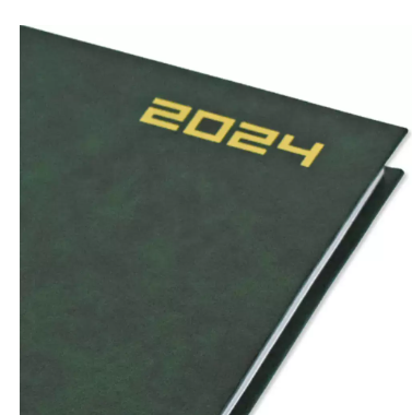 FIS A4 Diary 2024 English (Saturday & Sunday Combined) Green - FSDI47E24GR