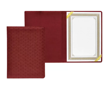 FIS Executive Italian PU Certificate Folders with A4 Certificate and Gift Box