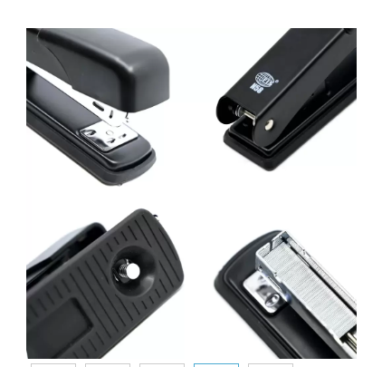 FIS Metal Office Stapler with Max Capacity 100 Staple Pins, Full Strip No. 24/6&26/6 mm, depth 61 mm, 20 Sheets,Black -FSSFN58BK