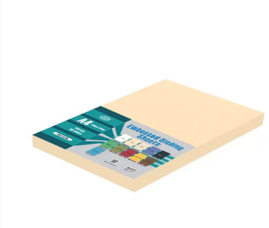 FIS Embossed Binding Sheets 230 gsm Pocket of 100 pieces - FSBDE230A4CR