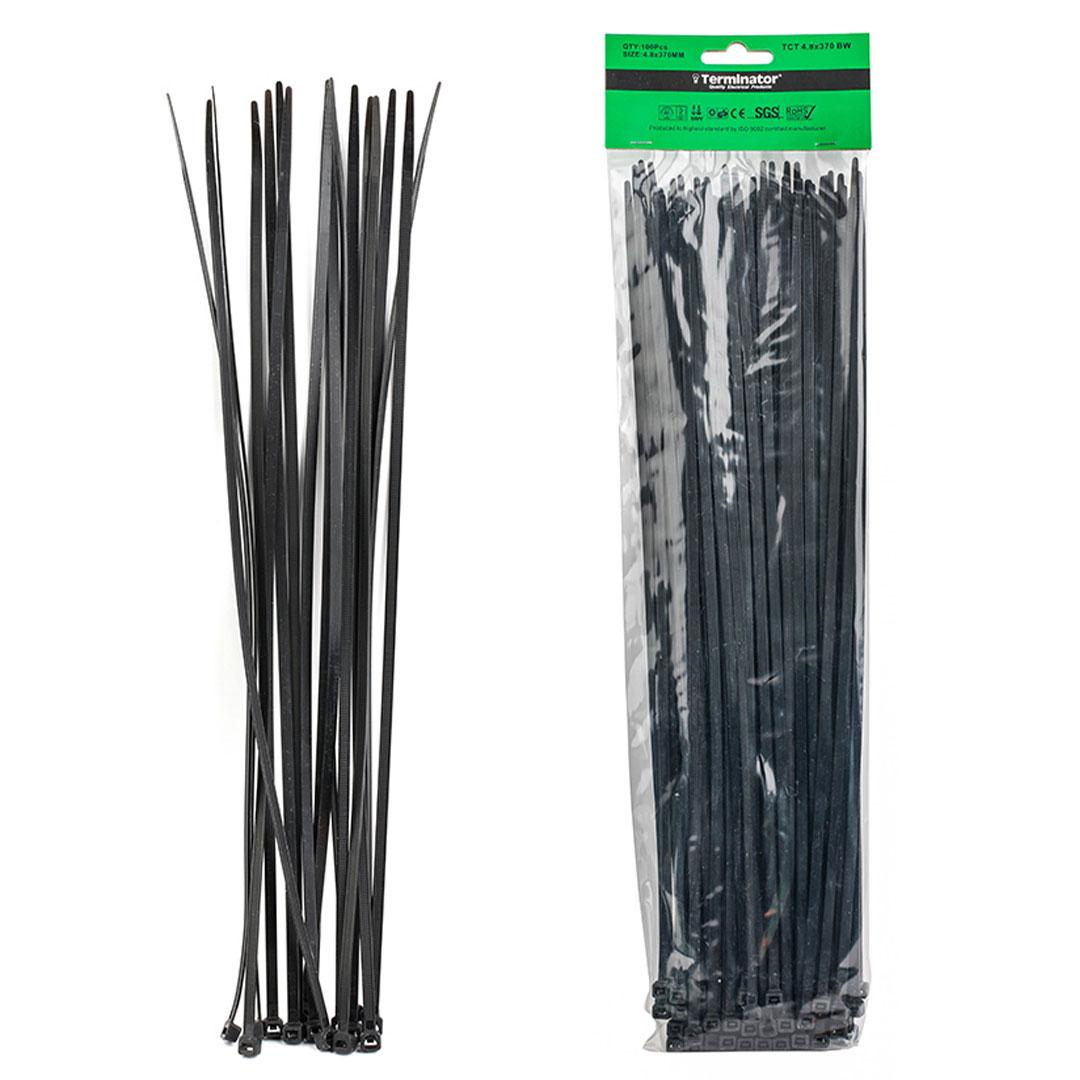 Cable Ties In Black Colour (100Pcs In Bag)
