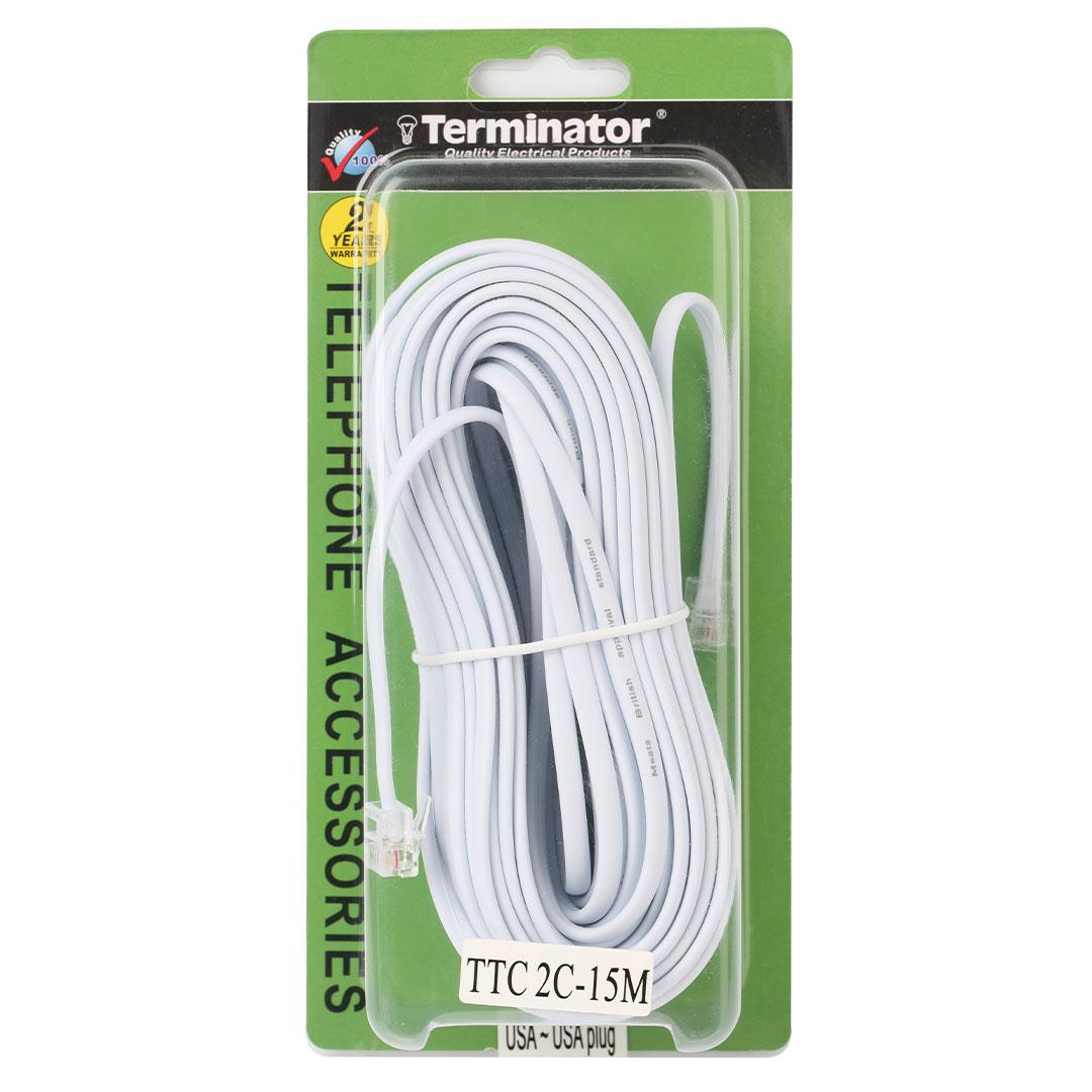 Telephone Extension Cord 4C 15M USA /USA Type