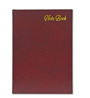 FIS Golden Notebook Bonded Leather, Size A5, Italian Ivory Paper, 70 GSM, 196 Pages, 8 mm Ruled, Hard Cover, Gold Gilded Edges, Colour Maroon - FSNBHCA5GIVBLMR