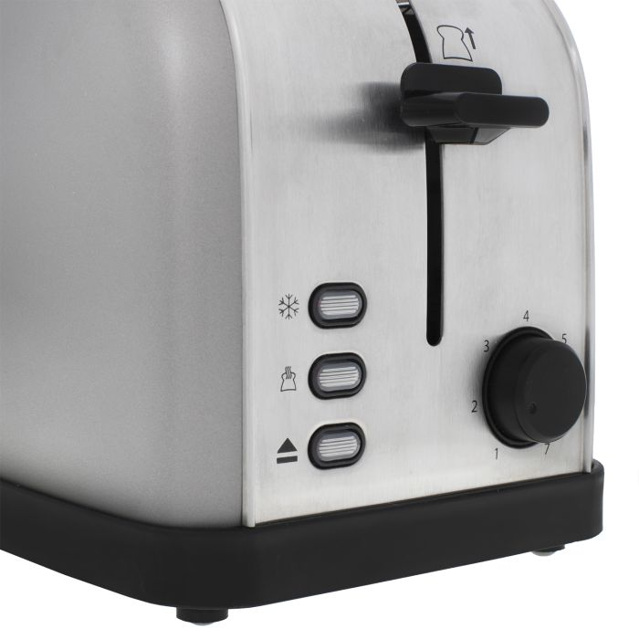 Geepas GBT36506UK 850W 2-Slice Bread Toaster With Crumb Tray, Cord Storage, 7 Settings & Auto Centering - 2 Years Warranty