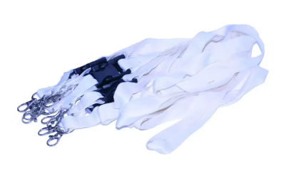 10-Piece FIS Lanyard White with Metal Hook & Plastic Buckle, 2X90cm - FSNAPWH/10