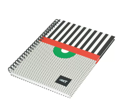 5-Piece Light Spiral Hard Cover Notebook Single Line A5, 100-Sheets - LINBSA51709