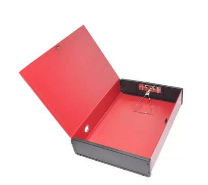 FIS Colored PP Rigid Box File Maroon Color with Black Plastic Sides, 210 x 330 mm - FSBFRIGIDPPMR