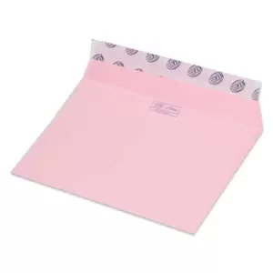 FIS Pack of 25 Color Envelopes, 80 GSM, Peel & Seal, Size 114 X 162mm, Color Pastel Pink