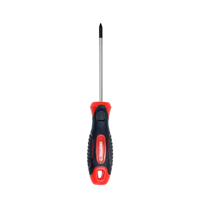 Geepas Professional Screwdriver (6.5*100mm) | General Purpose Soft-Grip Screwdriver With Bicoloured Chrome Plated