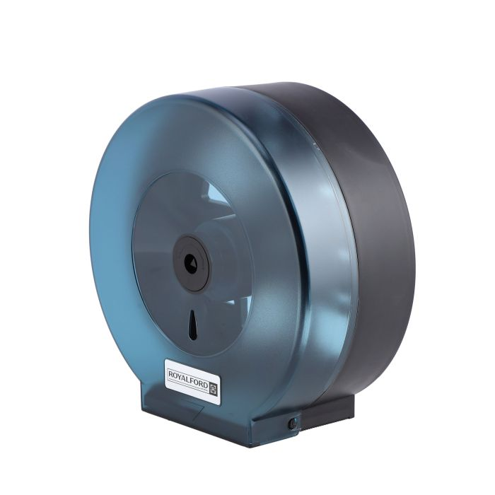 Royalford Paper Roll Dispenser- RF10731| Round Paper Tissue Holder| Wall Mounted| For Hospital, Lavatory, Bathroom And Restaurant| Key Lock Mechanism| Vertical Access Window
