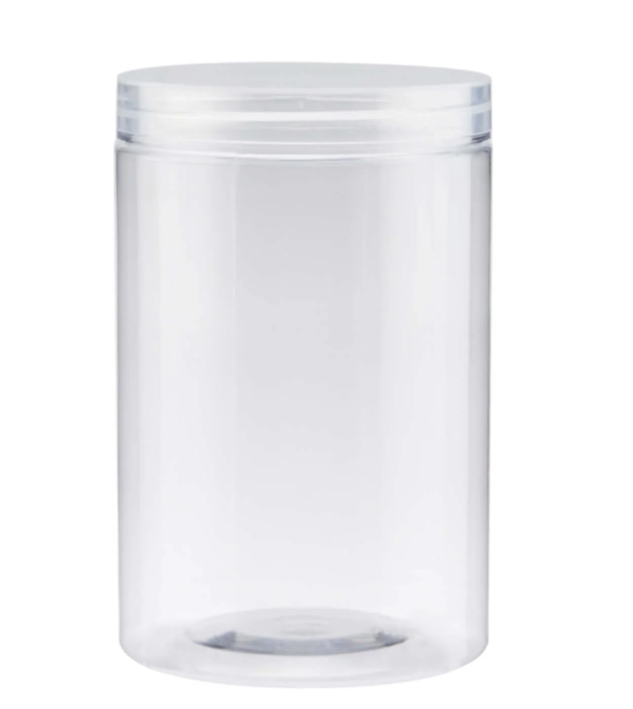 Clear Plastic Jar with Lid 1000 Ml