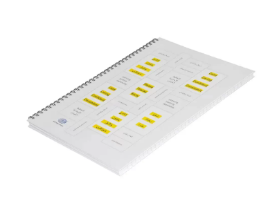 5-Piece FIS Spiral Hard Cover Notebook Single Line A4, 100-Sheets - FSNBSA41907