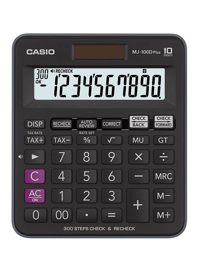 Casio MJ-100D Plus 10-Digit Basic Calculator Black