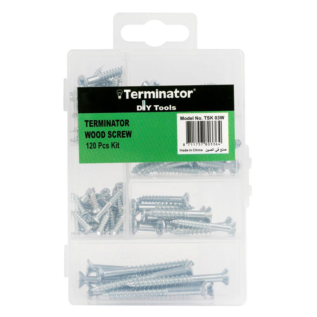 Terminator brand Wood Screw 120 Pcs Kit