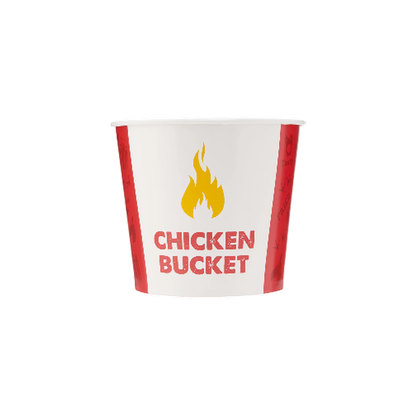 Printed Chicken Bucket With Lid 100 Pieces (85 Oz,130 Oz,170 Oz)