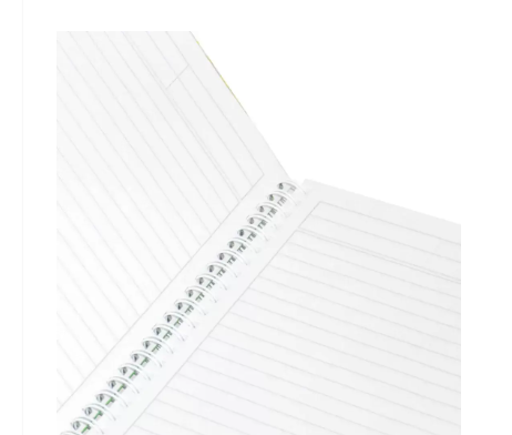 FIS Pack of 5 Spiral Hard Cover Notebook 9X7 Inches (22.86 X 20.32 CM) Single Line,With Border,100 Sheets-Parrot -FSNBS97NA230
