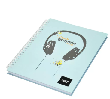 Light Spiral Hard Cover Single Line A4 Size Notebook (Pack of 5 Pcs X 100 Sheets) - LINBSA41802