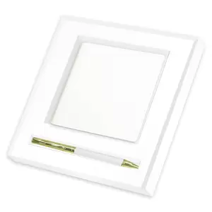 FIS Gift Set Italian PU (Wallet/Pen) White - FSCLWPWH
