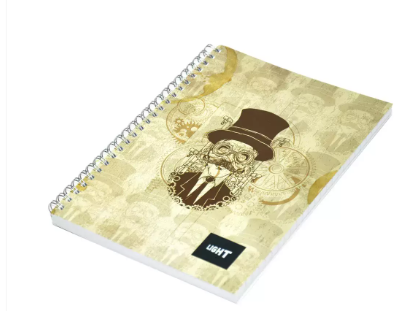 Light Spiral Soft Cover Single Line A4 Notebook (Pack of 10 Pcs X 100 Sheets) - LINBA41808S