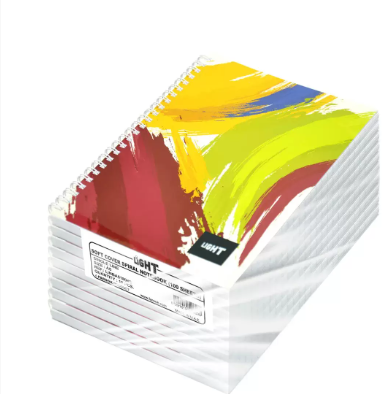 Light Spiral Soft Cover Notebook (Pack of 10 Pcs, 100 Sheets, A5, LINBA51804S)
