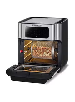 XXL Air Fryer Oven and Rotisserie- Digital 10 in 1 Multi-Function Stainless Steel with Air Convection Technology, used for Frying, Grilling, Broiling, Roasting, Baking, Toasting, Heating Dehydrating &