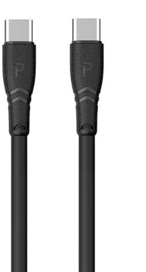 Pawa Nylon Braided 60W Data & Quick Charging USB-C to USB-C -black