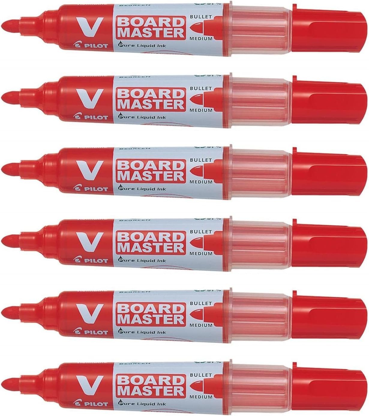 Pilot V Board Master Whiteboard Marker Bullet - Red (box/12pcs)