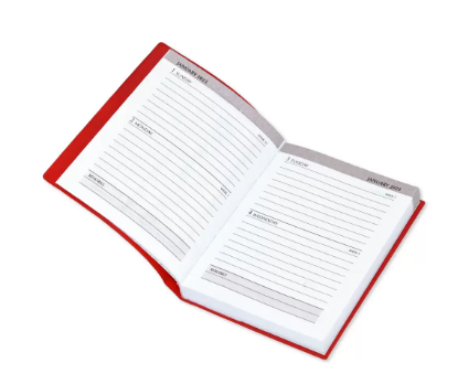 Fis 2023 Pocket Diary English With Pvc Soft Cover Red -FSDI09E23RE