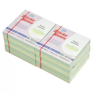 FIS Sticky Note, 2 Assorted Pastel Colours, Size 3 x 3 Inch, 200 Sheets, Quantity per Pack 6 - FSPO332CP200